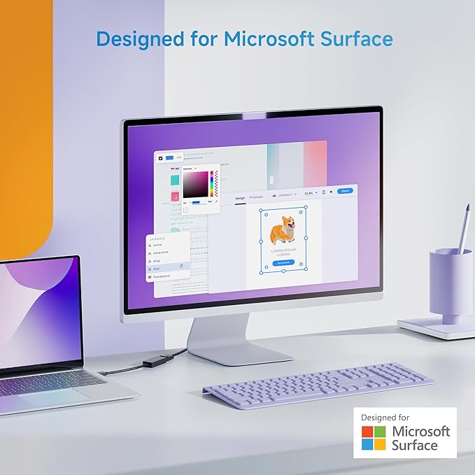 Cable Matters [Designed for Microsoft Surface] USB C to HDMI 2.1 Adapter, Supports 4K@240hz, 8K@60hz, HDR, Compatible with Surface Pro/Laptop/Book with USBC or Thunderbolt 4