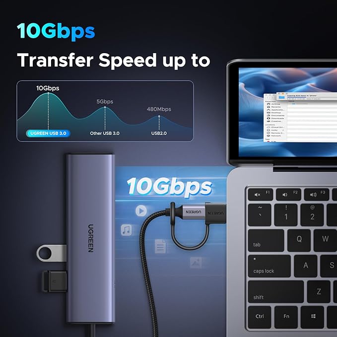 UGREEN USB C to USB Adapter 3 Pack, USBC Female to A Male Adapter Type C Charge Converter Compatible for iPhone 17/16 Pro Max,15 14 13 12 Plus,Apple Watch,Airpods,iPad Air Mini,Samsung Galaxy S25