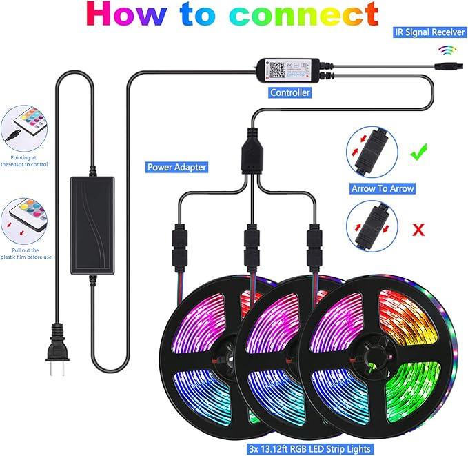 QZYL Led Lights for Bedroom,49.2 Feet Led Strip Lights,Music Sync Color Changing Flexible Rope Lights with Remote App Control Luces Led Strips Lights for Party Home Decoration