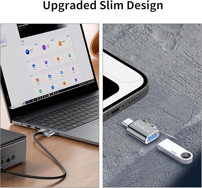 USB C to USB Adapter 3-Pack，USB C Male to USB 3.0 Female Adapter, Type C Thunderbolt 4 OTG Converter, Converter for iPhone 15 Max,MacBook Pro Air,Mac,iPad,Microsoft Surface Go,Samsung S24 S23