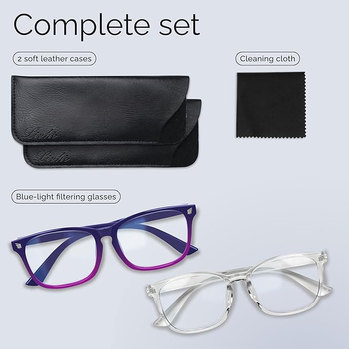 livho High Tech Blue Light Glasses - Advanced Blue Light Blocking Computer Glasses - Screen Fatigue & UV Protection