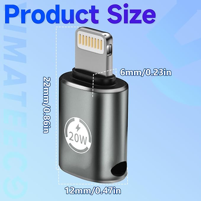 USB C to Lightning Adapter 20W PD Fast Charging Data Transfer, [2 Pack] USB C Female to Lightning Male Adapter Supports for iPhone 14/13/12/11/XS/XR, iPad/iPod/AirPods, Not for OTG(Dark Green, 2Pcs)