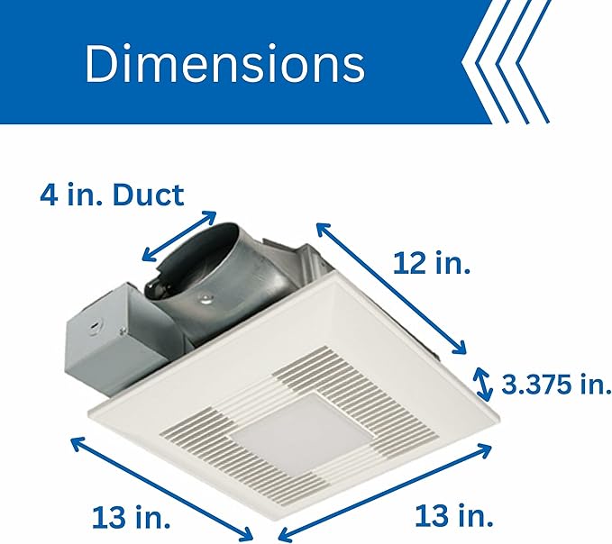 Panasonic FV-0510VSCL1 WhisperValue Multi-Flow Bathroom Fan, White