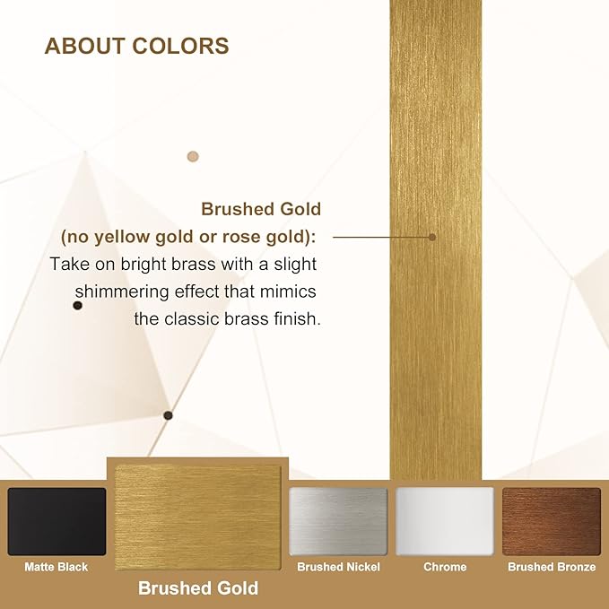 ANDY STAR 48x36 Inch Gold Bathroom Mirror, Brushed Gold Mirrors for Wall in Anti-Rust SUS304 Tube Metal Frame, Rounded Rectangle Mirrors 1’’ Deep Wall Mounted Vertically/Horizontal for Bathroom