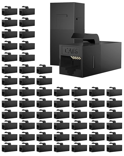 60 Pack Ethernet Couplers RJ45 Cat6 Keystone Coupler Cat5 Cat5e Keystone Jack Female to Female