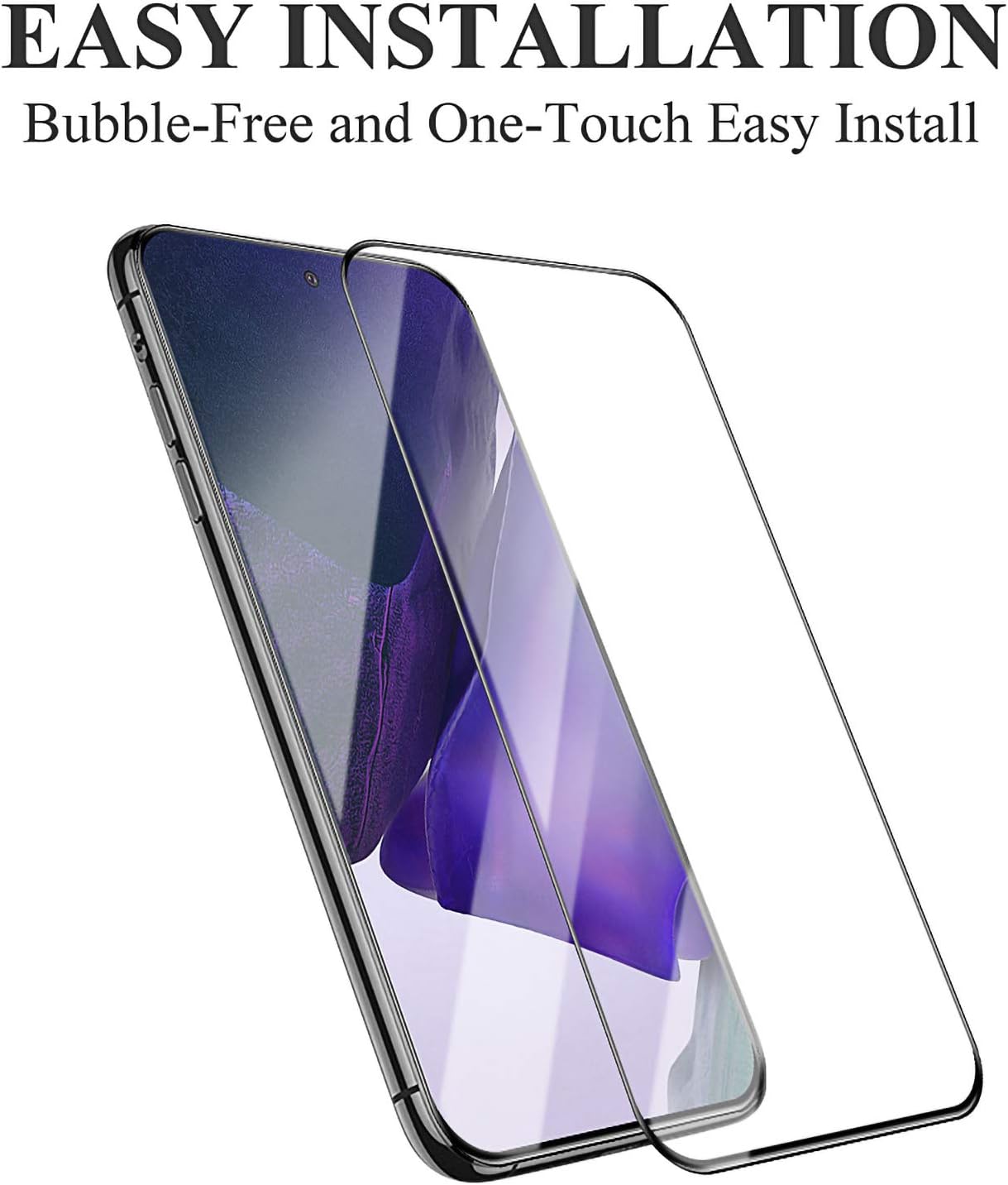Samsung A51 Screen Protector [3 Pack], Compatible with Galaxy A52, Tempered Glass, Bubble-Free, Black