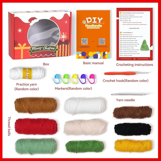 Wizardi Amigurumi DIY Crochet Kit - Christmas F07N8-M238