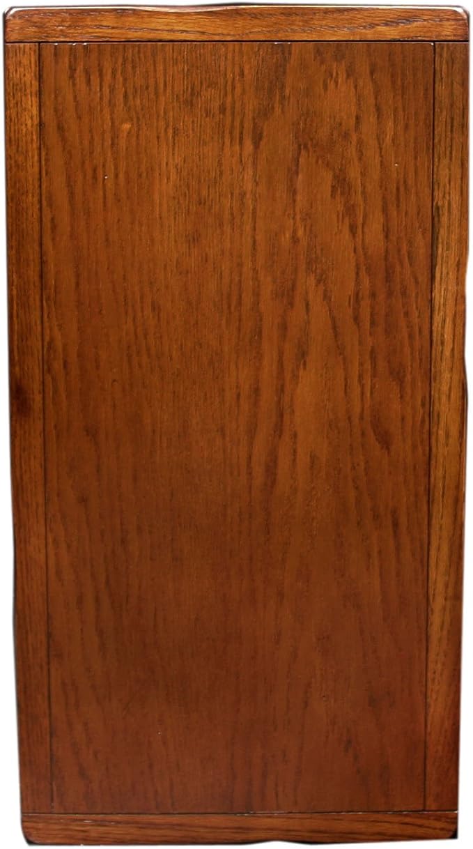 Leick Home Sibley End Table, Solid Wood, 12 in. Wide, Slate Tile Detail, 1 Lower Shelf, Narrow Width, Easy-Assembly, Rustic Oak, 24.0 in. L x 12.0 in. W x 24.0 in. H, 10060