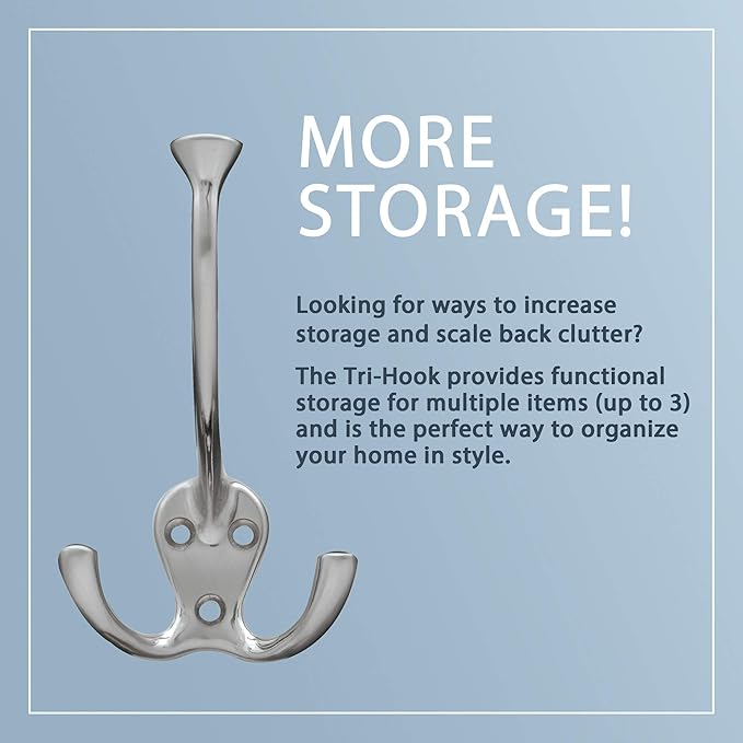 Liberty Hardware 129848 Wall Mounted Coat Rack with 5 Decorative Hooks, 27-Inch, Satin Nickel and White