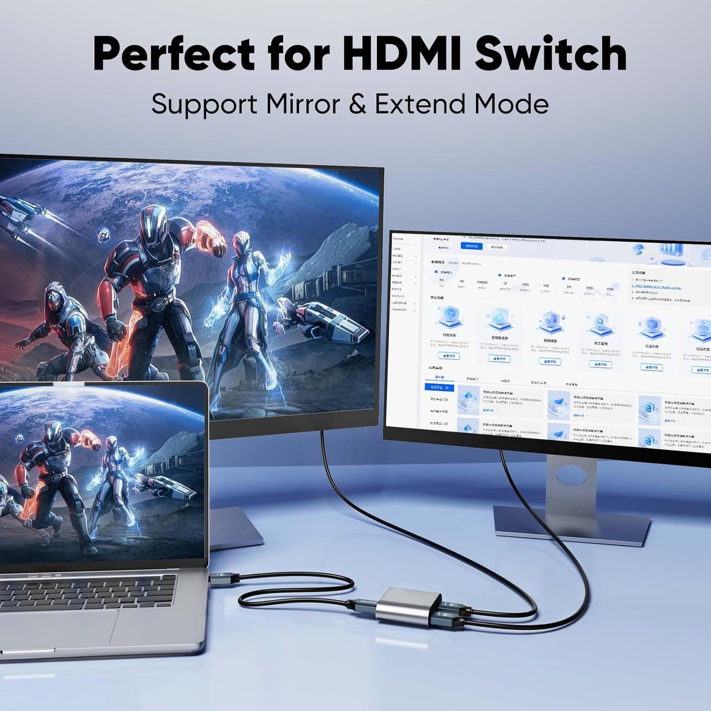 1FT 2-Pack,1Feet 2.0 4K 12 inch 3D, 2.2 PS4/PS5, Short HDMI Cable HDMI Cable Short High Speed HDMI Shielded Cord