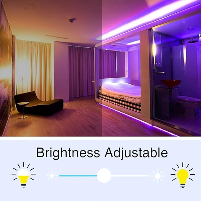 VOLIVO Led Strip Lights 130ft, 44Key IR Remote Control Led Light Strip, Color Changing Lighting for Bedroom, Home Decor