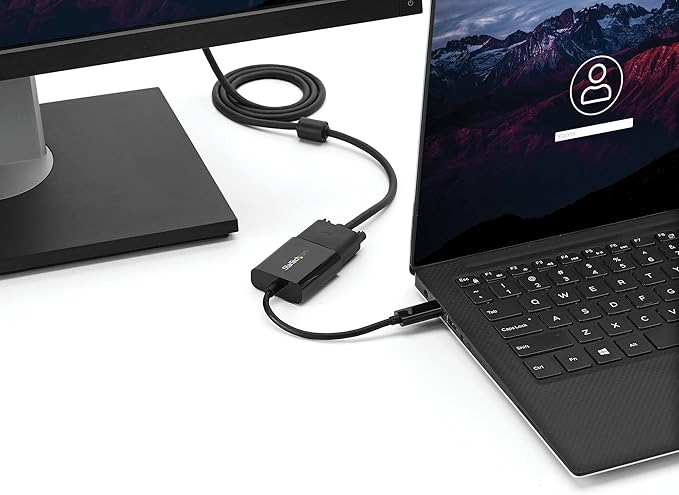 StarTech.com USB-C to VGA Adapter - Thunderbolt 3 Compatible - USB C Adapter - USB Type C to VGA Dongle Converter