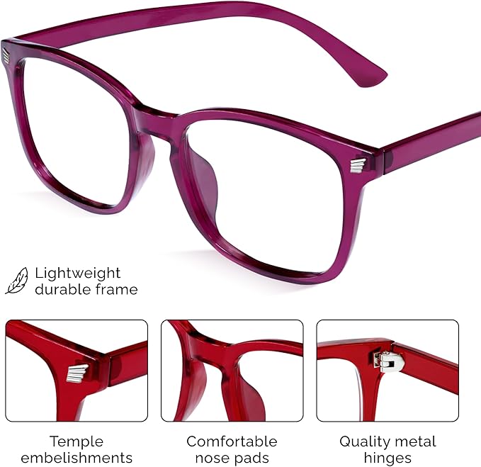 livho High Tech Blue Light Glasses - Advanced Blue Light Blocking Computer Glasses - Screen Fatigue & UV Protection