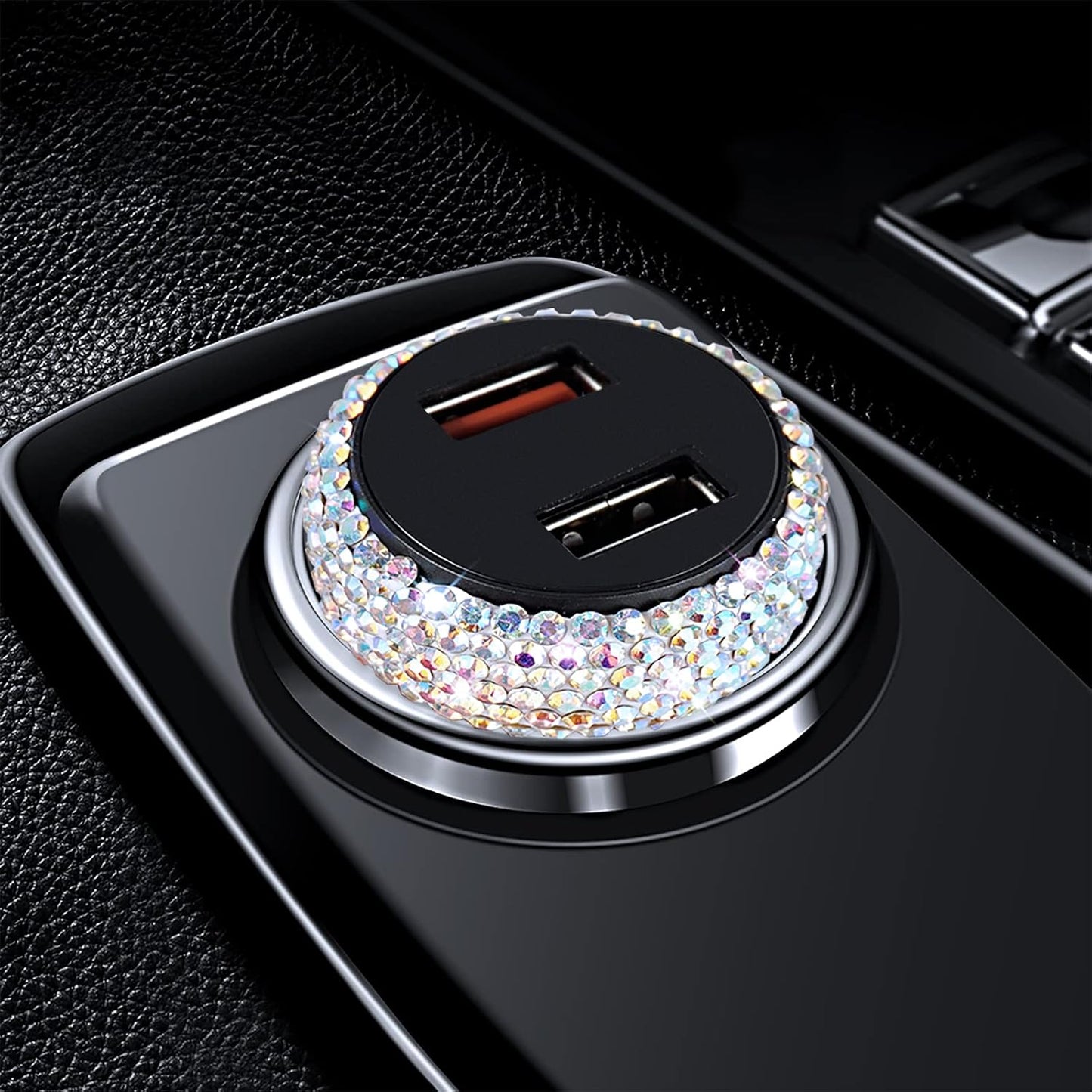 Dual USB Car Charger Quick Charge 3.0 - Fast Charging Adapter Compatible for iPhone 11/11 Pro/Max and Samsung S10