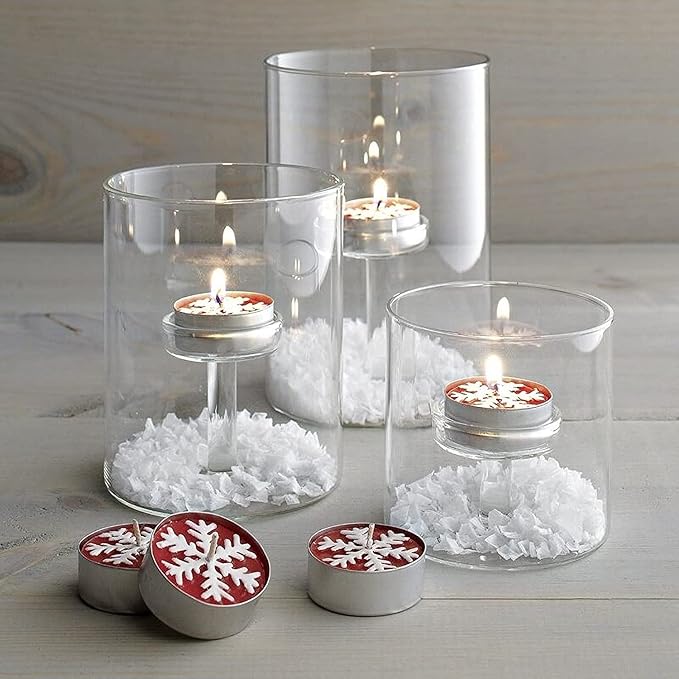 Set of 3 Cylinder Glass Decorative Hurricane Candle Holder Clear Votive Candle Holders Table Centerpieces for Dining Room Wedding Parties Home Decorations