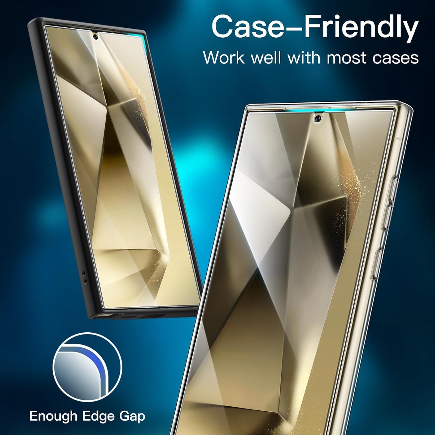 JETech Screen Protector for Samsung Galaxy S24 Ultra 5G 6.8-Inch, with Camera Lens Protector, Easy Installation