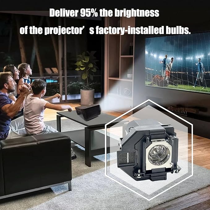 ELPLP96 / V13H010L96 Replacement Projector Lamp with Housing for Epson VS250/VS355/VS350/EX5260/EH-TW650/EB-S41/PowerLite Home Cinema 2150/1060/2100/660 – Business & Home Theater Projector Bulb