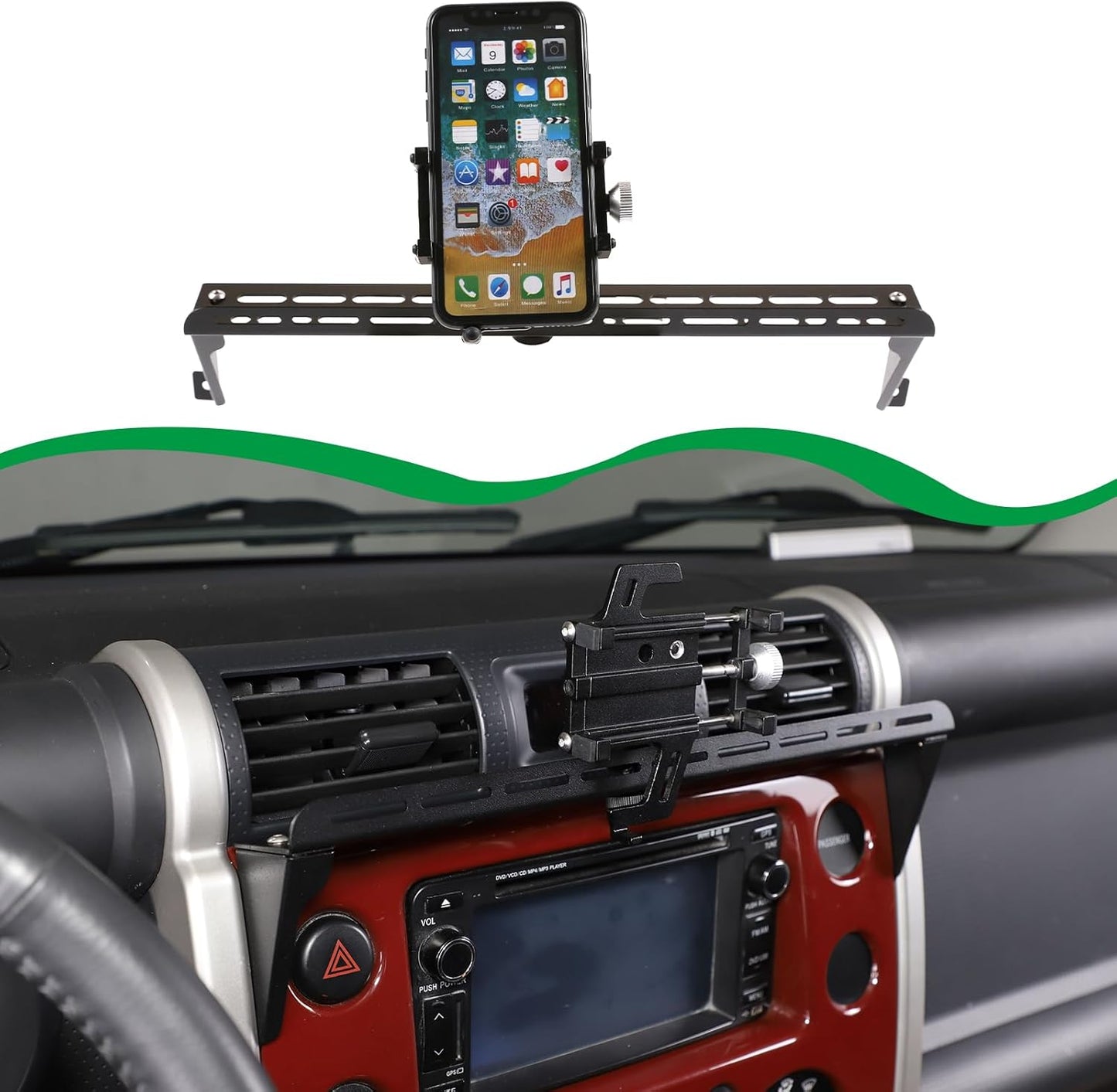HAPPYHORSE Car Phone Stand for Toyota FJ Cruiser 2007-2021, Hands-Free Dashboard Multifunctional Phone Stand Accessories