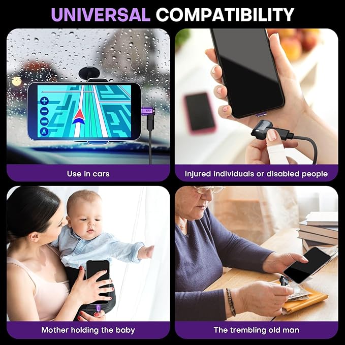Magnetic USB Adapter Type C to C 2 Pack Narrow-L Angle USB4.0 24 PIN 40GPS PD 240W Phone OTG Replacement & Extender 8K 60Hz Vidoe in/Out Type C Connectors (Black)