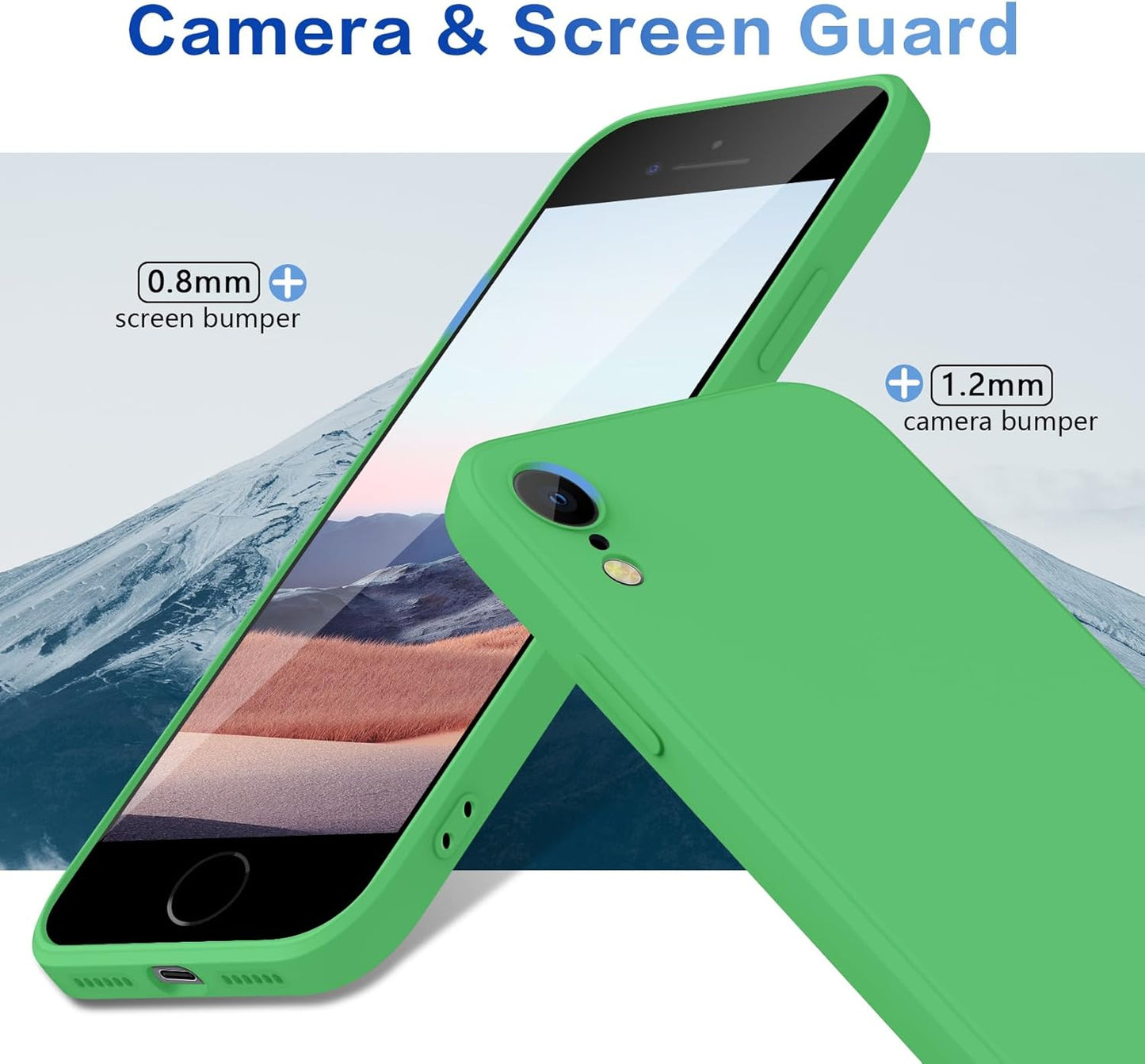 for iPhone SE Case 3rd and 2nd gen, iPhone 8/iPhone 7 Liquid Silicone, Full Body Protective, Soft Shockproof Anti