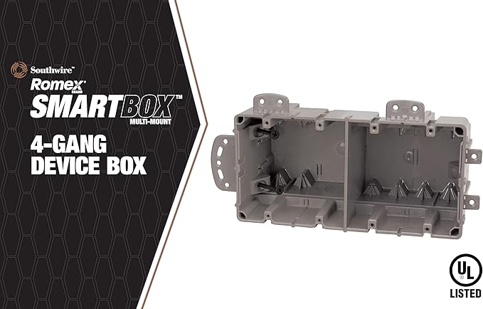 Southwire MSB1G One Gang Device Box with Depth Adjustable, Heavy Duty 42lb