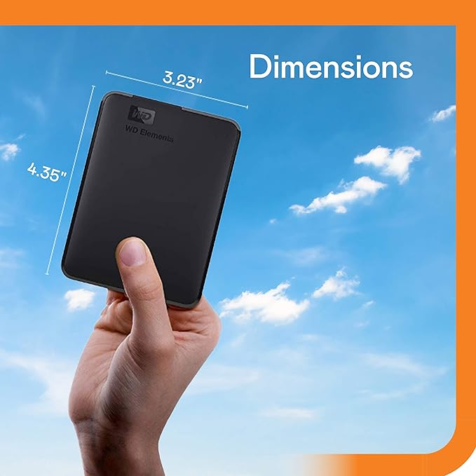 WD 3TB Elements Portable External Hard Drive, USB 3.0, Compatible with PC, Mac, PS4 & Xbox - WDBU6Y0030BBK-WESN