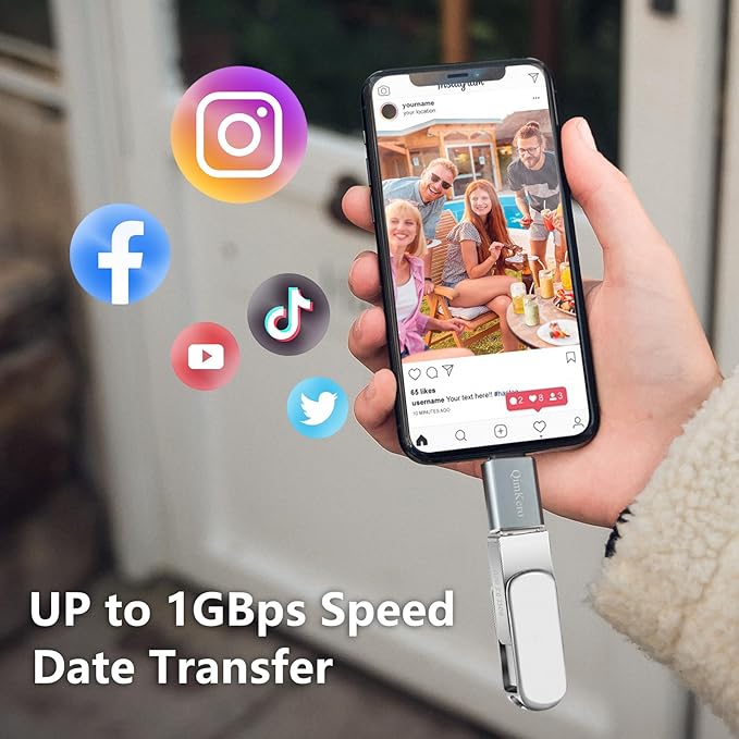USB C OTG Adapter Set - [2X Type C Female to USB A Male + 2X USB C Male to A Female] - Compatible with iPhone 15/14/13/12 Pro Max, AirPods Pro 2, Apple Watch, iPad Pro, Samsung S23/S22, PS5