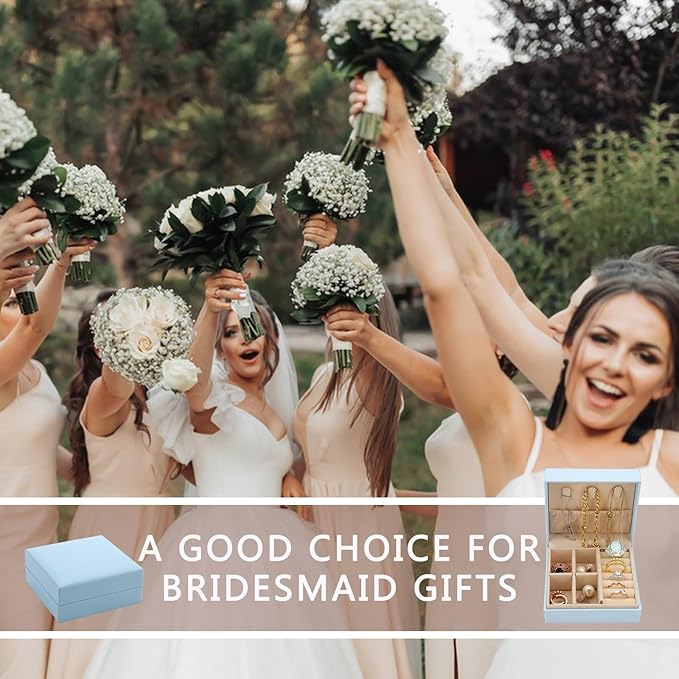 Bridesmaid Proposal Gifts Letter Cosmetic makeup bag bulk for Wedding Party Favors Bachelorette party decorations Toiletry Organizer Bag Makeup Case Gift (6, White&sage green)