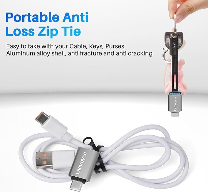 USB C 3.1 to USB 3.0 Adapter 2 Pack, Portable USB Female to USB C Male OTG Extender Converter, with Lanyard Keychain, Support fast charging and 5Gbps data transfer for iPhone17/16/15 Series,Galaxy S25