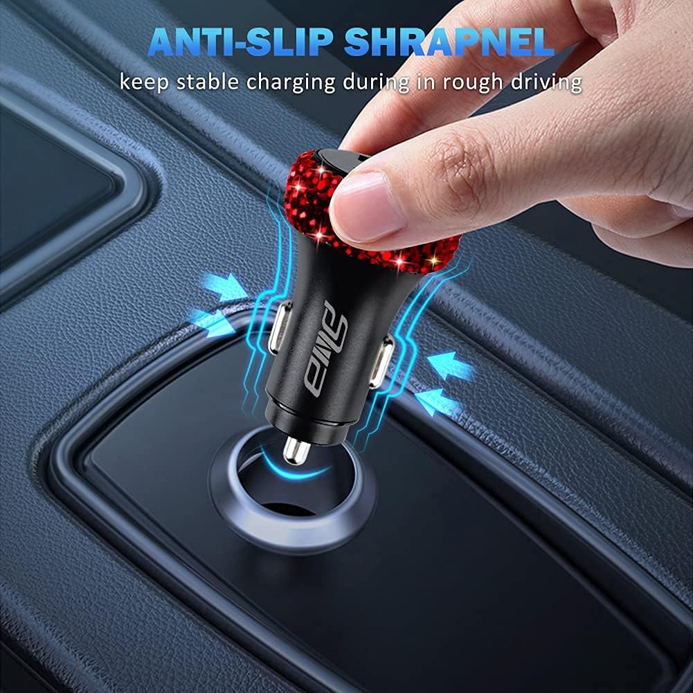 Dual USB Car Charger Quick Charge 3.0 Adapter, Fast Charging Compatible for iPhone, Samsung, Google Pixel