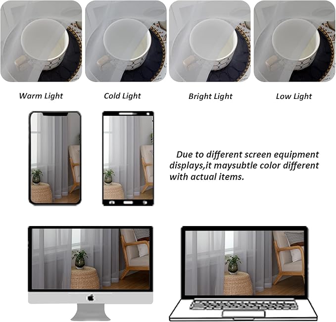 Chyhomenyc Light Grey Sheer Curtains 78 Inches Long 2 Panels Set for Living Room, Light Filtering Voile Lightweight Bedroom Curtains, Rod Pocket Solid Window Treatment Drapes, Each 42W x 78L