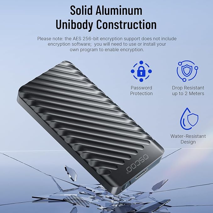 512GB External Hard Drive, Up to 2100MB/s, USB 3.2 Gen 2 Portable SSD, External Solid State Drive for Mac, Windows PC, Laptops, Gaming, iPhone — Ideal for File Backup, Content Creators & Videographers