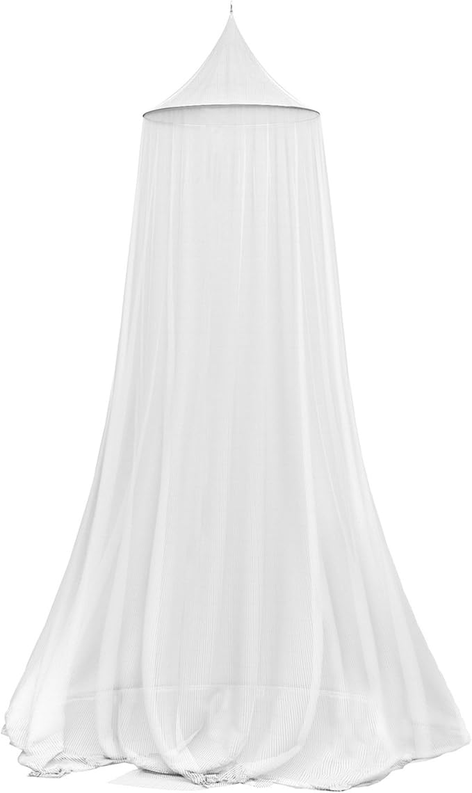Trademark Global Mosquito Repelling Net for Beds, Hammocks, and Cribs - Insect Protection Hanging Canopy for Camping with Large Screen Opening by Lavish Home - 75-31215 , White