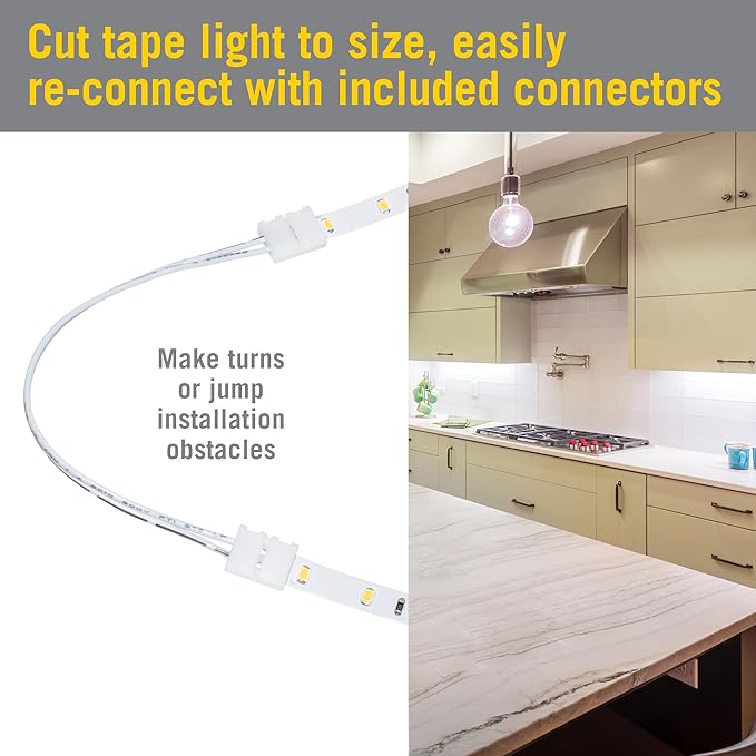 Armacost Lighting RibbonFlex Home AC Dimmable Bright White LED Tape Light Kit 4000K (5M),16.4 ft,425502