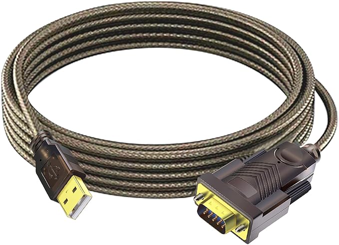 USB to RS232 Adapter with FTDI Chipset: 6ft USB 2.0 Male to RS232 Female DB9 Serial Converter Cable for Cashier Register, Modem, Scanner, Digital Cameras, CNC 6 Feet