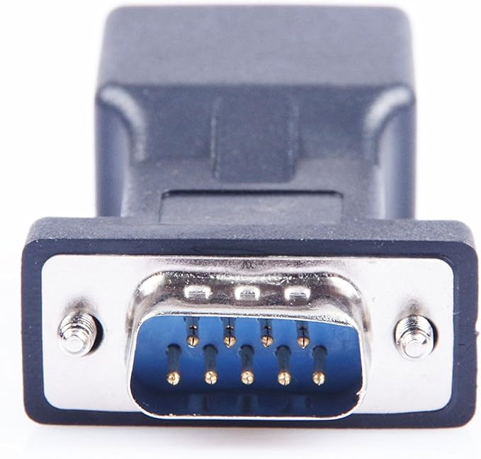 DB9 RS232 COM Male Port to RJ45 Female Connector Card DB9 Serial Port Extender to LAN CAT5 CAT6 RJ45 Network Ethernet Cable Adapter