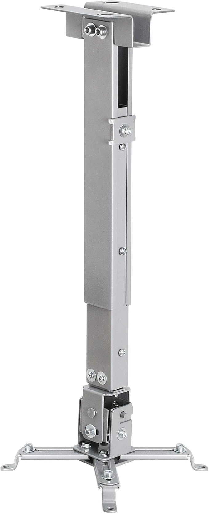Cmple - Universal Adjustable Projector Ceiling Mount, Projector Bracket with Extendable Length for LCD/DLP Projectors - Max 44lbs (Silver)