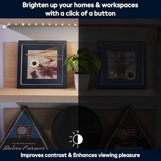 Battery Powered LED Strip Lights, 3 Pack 40 Inch Battery Operated LED Strip Lights for Shelves and Under Cabinet Indoor Use, Cordless LED Light Strips Warm White 2700K