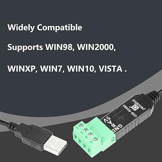 CERRXIAN 1FT RS485 to USB Terminal Converter Serial Port Cable for Windows 7 8 10