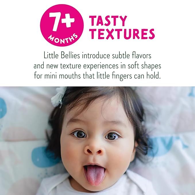 Little Bellies Organic Puffs Variety Pack, Blueberry & Apple and Cinnamon (Pack of 18)