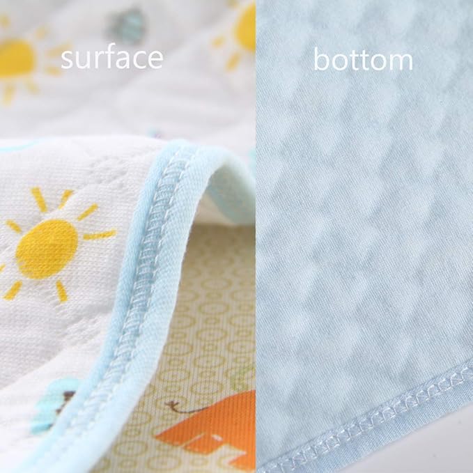 MBJERRY Waterproof Changing Pads Portable - Breathable Leak Proof Mattress Pad Protector Baby Changing Mat for Toddler, Kids Pack of 3 (M (27.5 x 19.7 Inch))