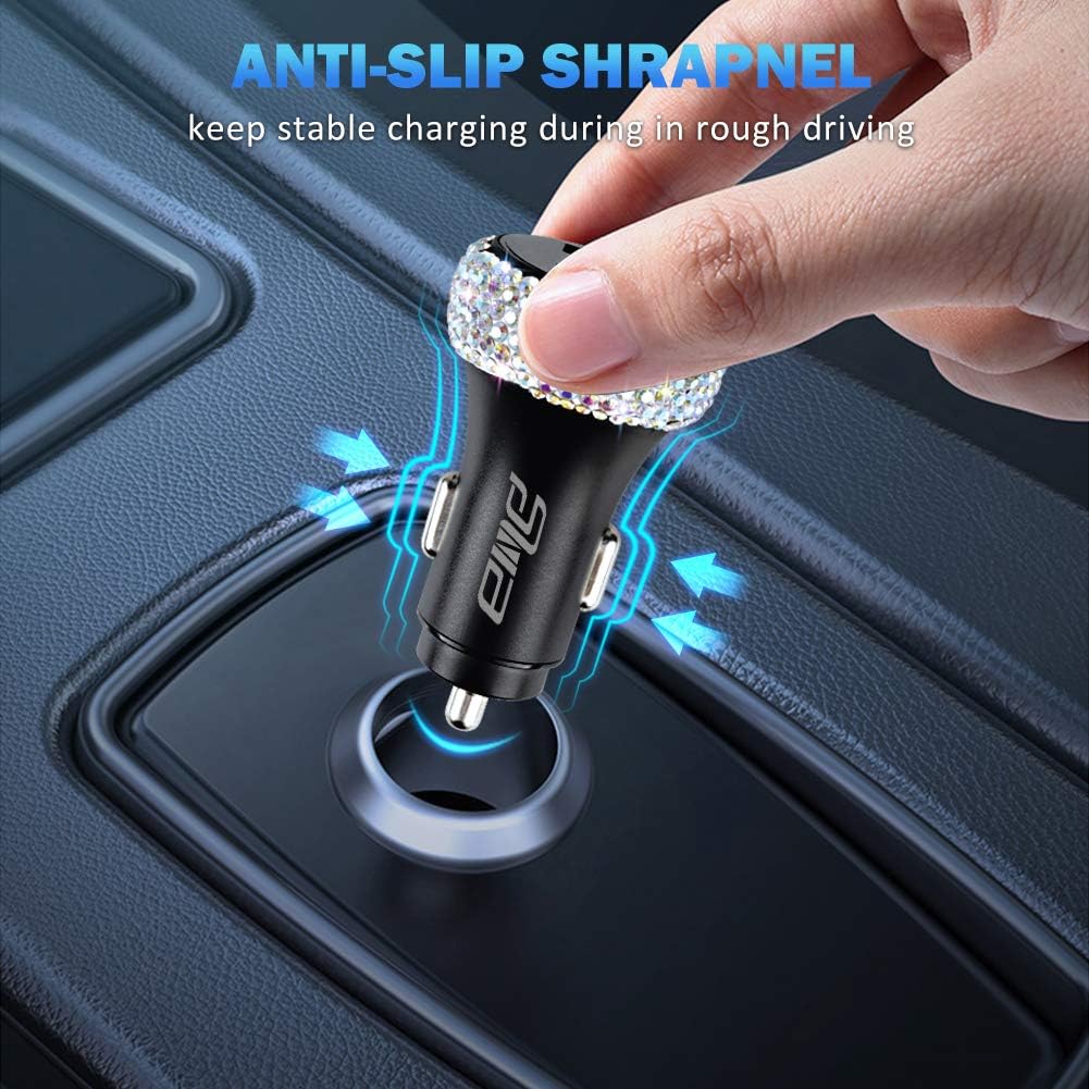 Dual USB Car Charger Quick Charge 3.0 - Fast Charging Adapter Compatible for iPhone 11/11 Pro/Max and Samsung S10
