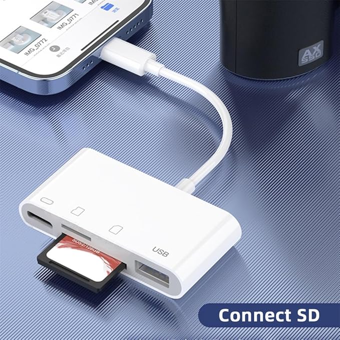 NFHK USB 2.0 Type C USB-C to TF Micro SD SDXC USB Female Card Reader PD 27W Adapter for Laptop Tablet Phone