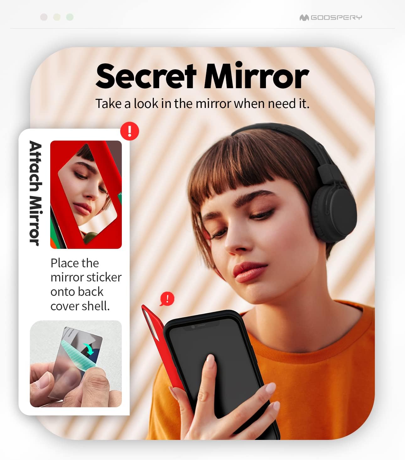 GOOSPERY Magnetic Door Bumper for iPhone 11 | Wallet Case with Card Holder, Protective Dual Layer Bumper - Red