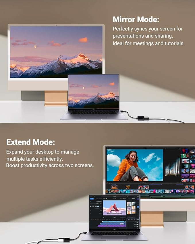 USB C to HDMI Adapter, Type C to 4K HDMI Adapter with 100W PD Multiport Digital AV Converter for MacBook Pro/air, iPad Pro/air, iPhone 15/16/17, Tablets, Switch and More USB-C Devices