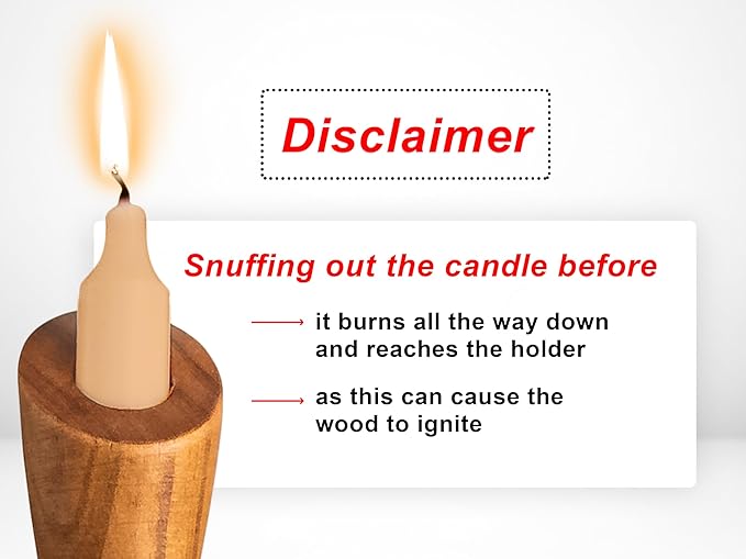 OLEEK wooden taper candle holders - wood taper candle holders for Table Centerpiece - wood candlestick holders (9", 8", 6") - wooden candlestick holder for 7/8" candle stick candlesticks holders woods