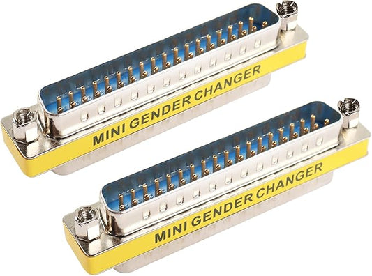 MEIRIYFA DB37 37 Pin Gender Changer D-SUB 37Pin Male to Male Coupler Serial Cable Gender Changer VGA Adapter Connector-2PCS (Male)