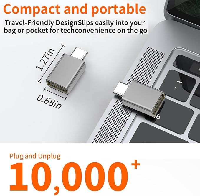 [Apple MFi Certified] USB C to USB Adapter, USB C Male to USB 3.0 Female OTG Cable Converter Compatible with MacBook Pro Air, Tablets, iPhone 17 Pro Max/17 Plus/16/15 Series