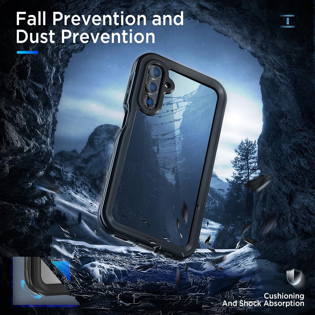 Miimall Waterproof Case for Samsung Galaxy A15 5G, [IP68 Underwater] [14FT Military Dropproof] [Built-in Screen