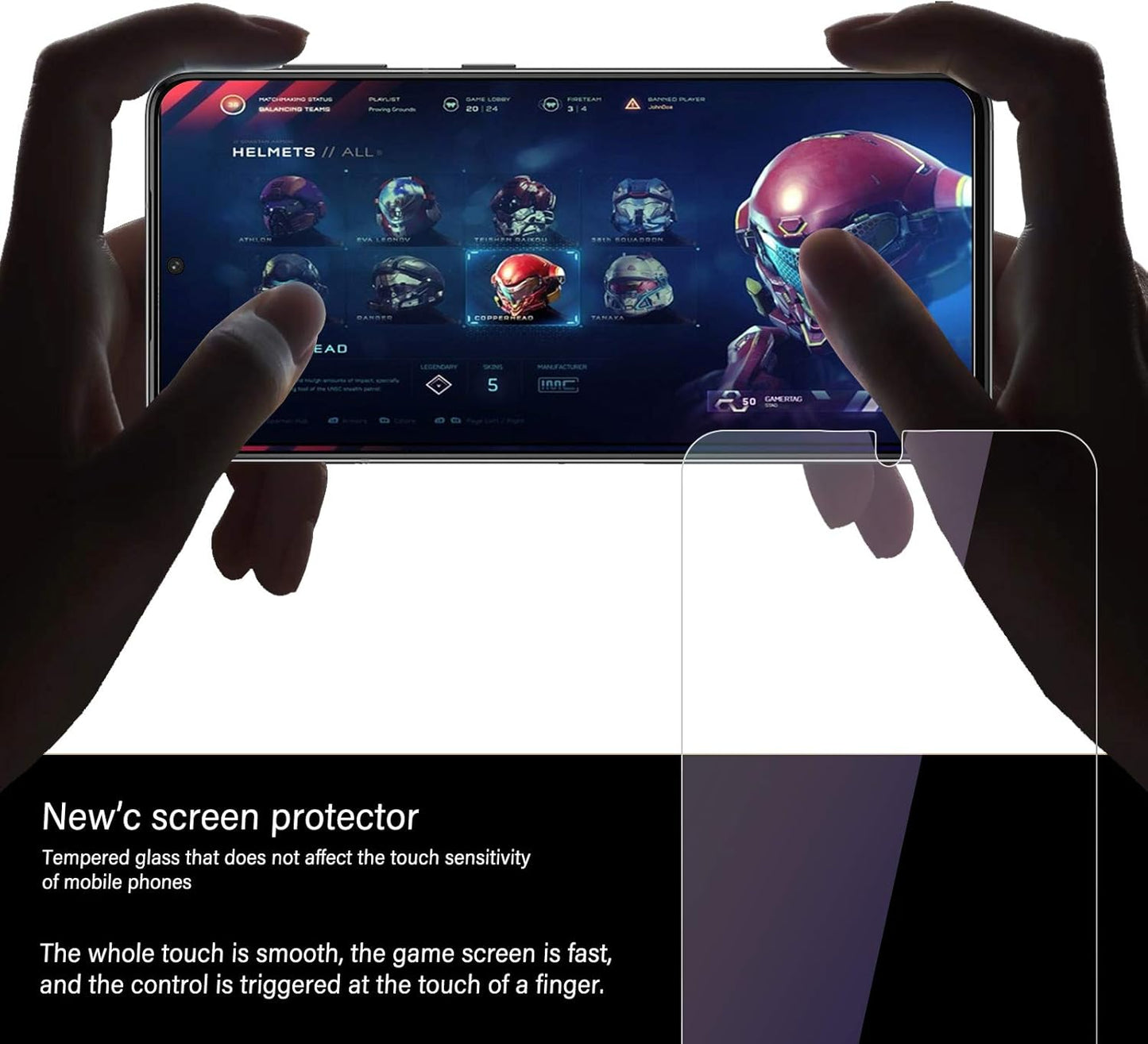 NEW'C Tempered Glass Screen Protector for Samsung Galaxy S21 5G (6.2) - Pack of 3, 9H Hardness, Anti-Scratch,